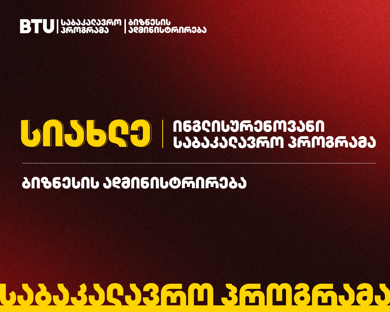 სიახლე – ბაკალავრიატის ინგლისურენოვანი პროგრამა „ბიზნესის ადმინისტრირება“ 1 GEO 1